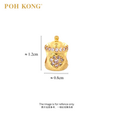 POH KONG 916/22K Yellow Gold Baby Bottle with Cubic Zirconia Pendant_pink