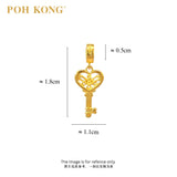 POH KONG 916/22K Gold Auspicious Love Shape Key Pendant