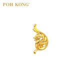 POH KONG 916/2K Yellow Gold Happy Love Dragon and Phoenix Stud Earrings_20E14172000