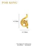 POH KONG 916/2K Yellow Gold Happy Love Dragon and Phoenix Stud Earrings_20E14172000