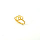 Poh Kong 916/22K Gold Two Love Ring