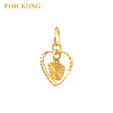 POH KONG 916/22K Yellow Gold Exquisite Heart Shape With Apple Pendant