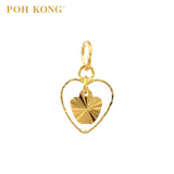 POH KONG 916/22K Yellow Gold Exquisite Heart Shape With Apple Pendant