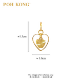 POH KONG 916/22K Yellow Gold Exquisite Heart Shape With Apple Pendant