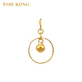 POH KONG 916/22K Yellow Gold Exquisite Round Shape With Round Beads Pendant