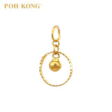 POH KONG 916/22K Yellow Gold Exquisite Round Shape With Round Beads Pendant