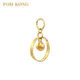 POH KONG 916/22K Yellow Gold Exquisite Round Shape With Round Beads Pendant