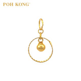 POH KONG 916/22K Yellow Gold Exquisite Round Shape With Round Beads Pendant