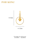 POH KONG 916/22K Yellow Gold Exquisite Round Shape With Heart Pendant