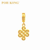 POH KONG 916/22K Yellow Gold Auspicious Eternal Knot Charm Pendant