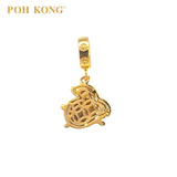 POH KONG 916/22K Yellow Gold Auspicious Fortune Bunny Charm Pendant