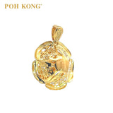 POH KONG 916/22K Yellow Gold Happy Love Exquisite Rose Charm Pendant