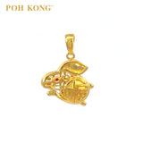 POH KONG 916/22K Gold Auspicious Rabbit Pendant