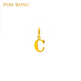 POH KONG 916/22K Gold Exquisite Alphabet Pendant C