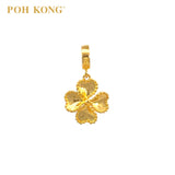 POH KONG 916/22K Happy Love Clover Heart Charm Pedant