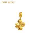 POH KONG 916/22K Happy Love Clover Heart Charm Pedant