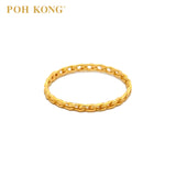 Poh Kong 916/22K Gold Chain Design Ring