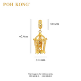 POH KONG 916/22K Gold Double Heart Pattern Birdcage Pendant