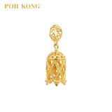 POH KONG 916/22K Gold Rhombus Pattern Birdcage Pendant