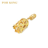 POH KONG 916/22K Gold Rhombus Pattern Birdcage Pendant