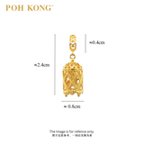 POH KONG 916/22K Gold Rhombus Pattern Birdcage Pendant