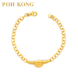 POH KONG 916/22K Yellow Gold Chain of Fortune Bracelet