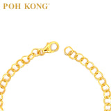 POH KONG 916/22K Yellow Gold Chain of Fortune Bracelet