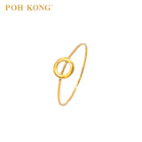 POH KONG 916/22K Yellow Gold Circle Minimalist Mini Ring