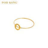 POH KONG 916/22K Yellow Gold Circle Minimalist Mini Ring