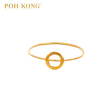 POH KONG 916/22K Yellow Gold Circle Minimalist Mini Ring