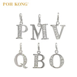 POH KONG 750/18K White Gold Alphabet Diamond Pendant