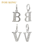 POH KONG 750/18K White Gold Alphabet Diamond Pendant