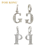 POH KONG 750/18K White Gold Alphabet Diamond Pendant