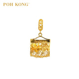 POH KONG 916/22K Yellow Gold Frame Handbag With Flower Pendant