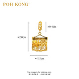 POH KONG 916/22K Yellow Gold Frame Handbag With Flower Pendant