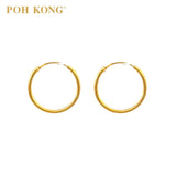 POH KONG 916/22K Gold Classic Hoop Earrings