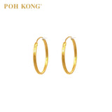 POH KONG 916/22K Gold Classic Hoop Earrings