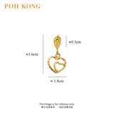 POH KONG 916/22K Yellow Gold Nested Hearts Pendant