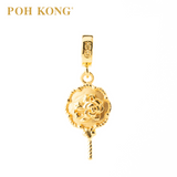 POH KONG 916/22K Yellow Gold Happy Love Wedding Mirro Charm Pendant