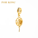 POH KONG 916/22K Yellow Gold Happy Love Wedding Mirro Charm Pendant