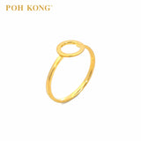 POH KONG 916/22K Yellow Gold Round Minimalist Ring