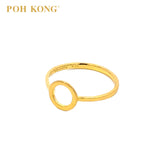 POH KONG 916/22K Yellow Gold Round Minimalist Ring