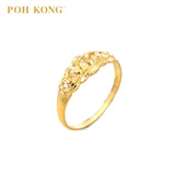 POH KONG 916/22K Gold Bold Coco Ring