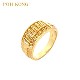 POH KONG 916/22K Yellow Gold Abacus Ring (1294)