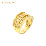 POH KONG 916/22K Yellow Gold Abacus Ring (1262)