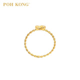 POH KONG 916/22K Gold Double Love Twist Design Ring