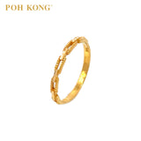 POH KONG 916/22K Yellow Gold Dainty Chain Ring