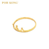 POH KONG 916/22K Yellow Gold Dainty Crown Ring