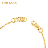 POH KONG 916/22K Yellow Gold DNA Helix Bracelet