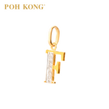 POH KONG 835/20K Yellow Gold Diamond Pendant Alphabet F